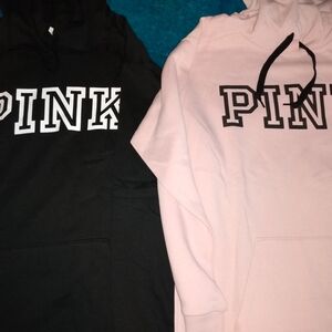 💥💥PINK Victoria's Secret Black and Light Pink Hoodie Set💥💥